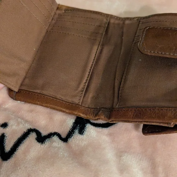 Brown Leather Wallet FOSSIL VINTAGE GUC - Picture 6 of 10